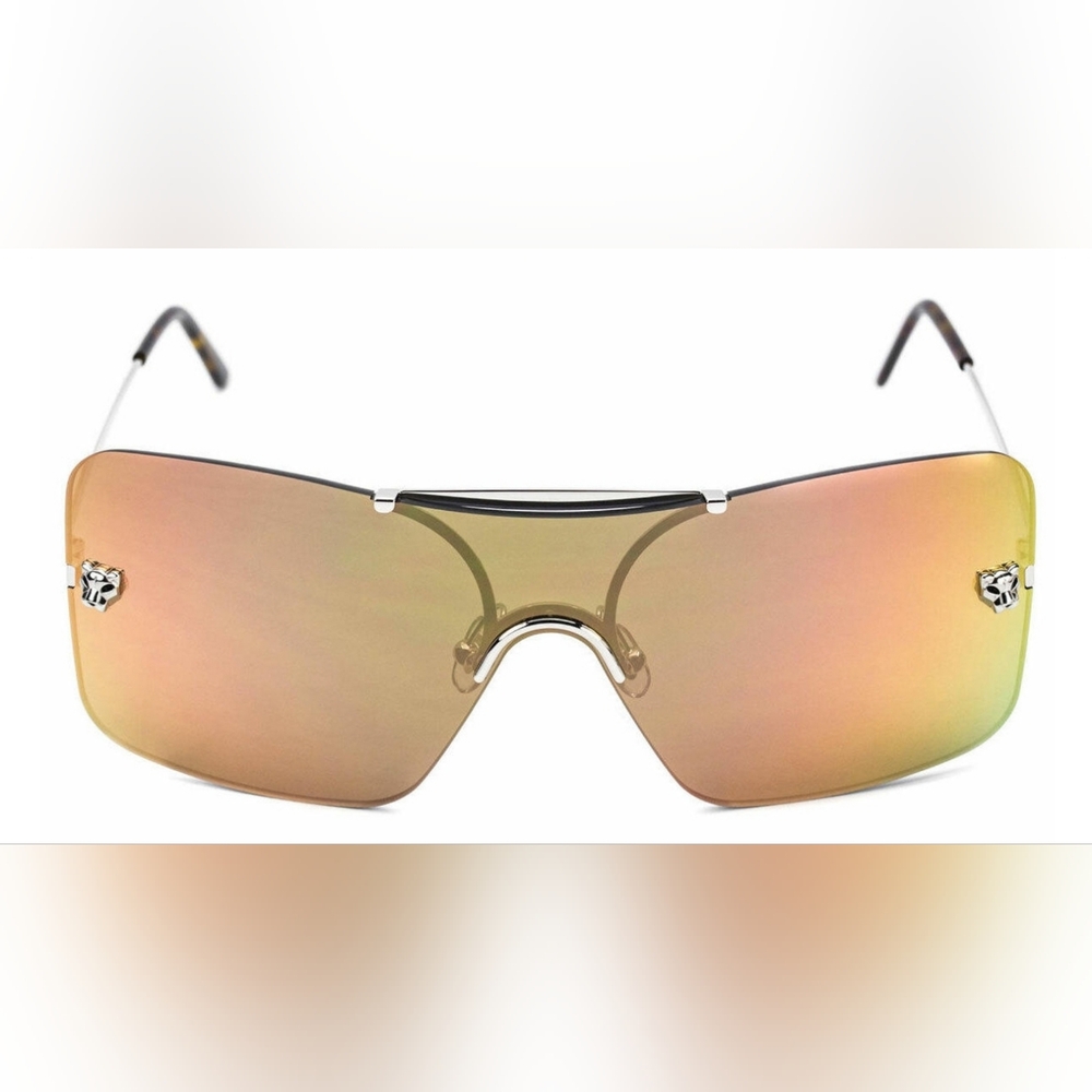 CARTIER Panthère Rimless Pink Lens Sunglasses
